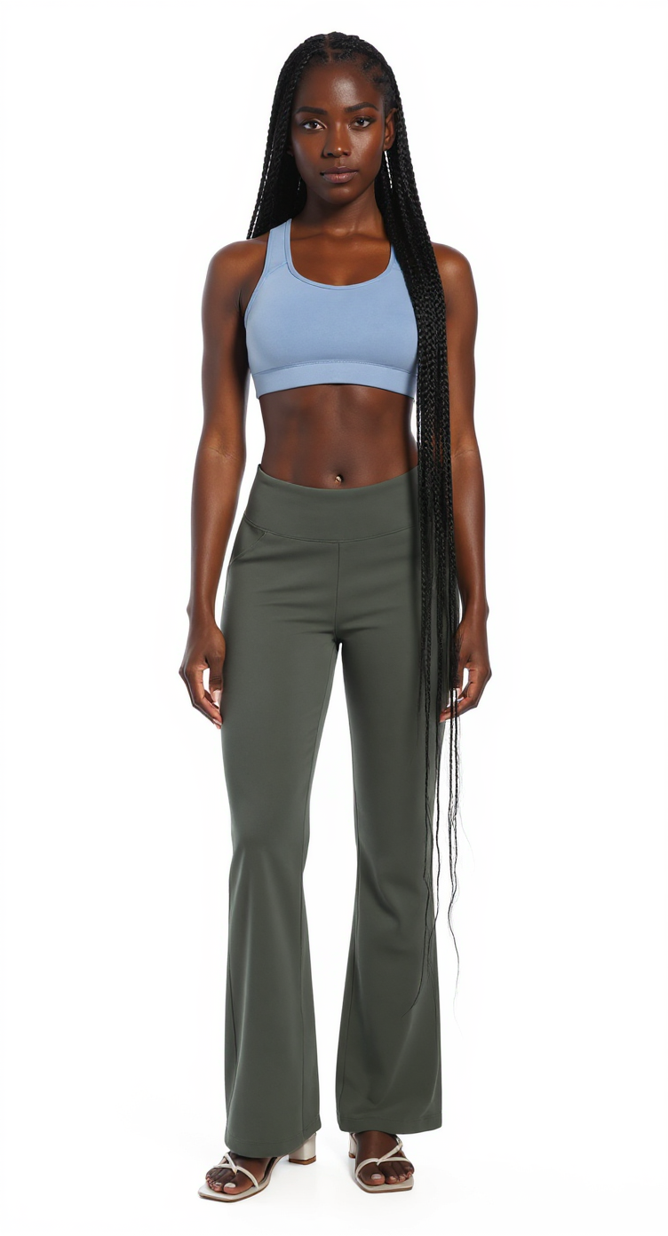 Bootcut Yoga Pants — Olive Gray